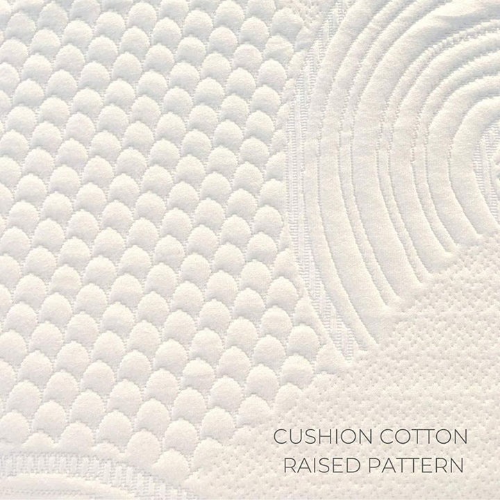 Detailed texture of organic cotton fabric cover, breathable and toxin-free