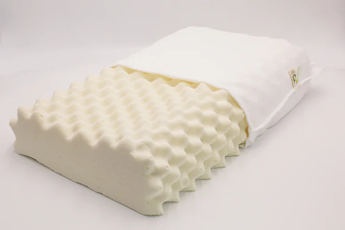 Contour Massage Latex Pillow With Organic Cotton GOLS Certified