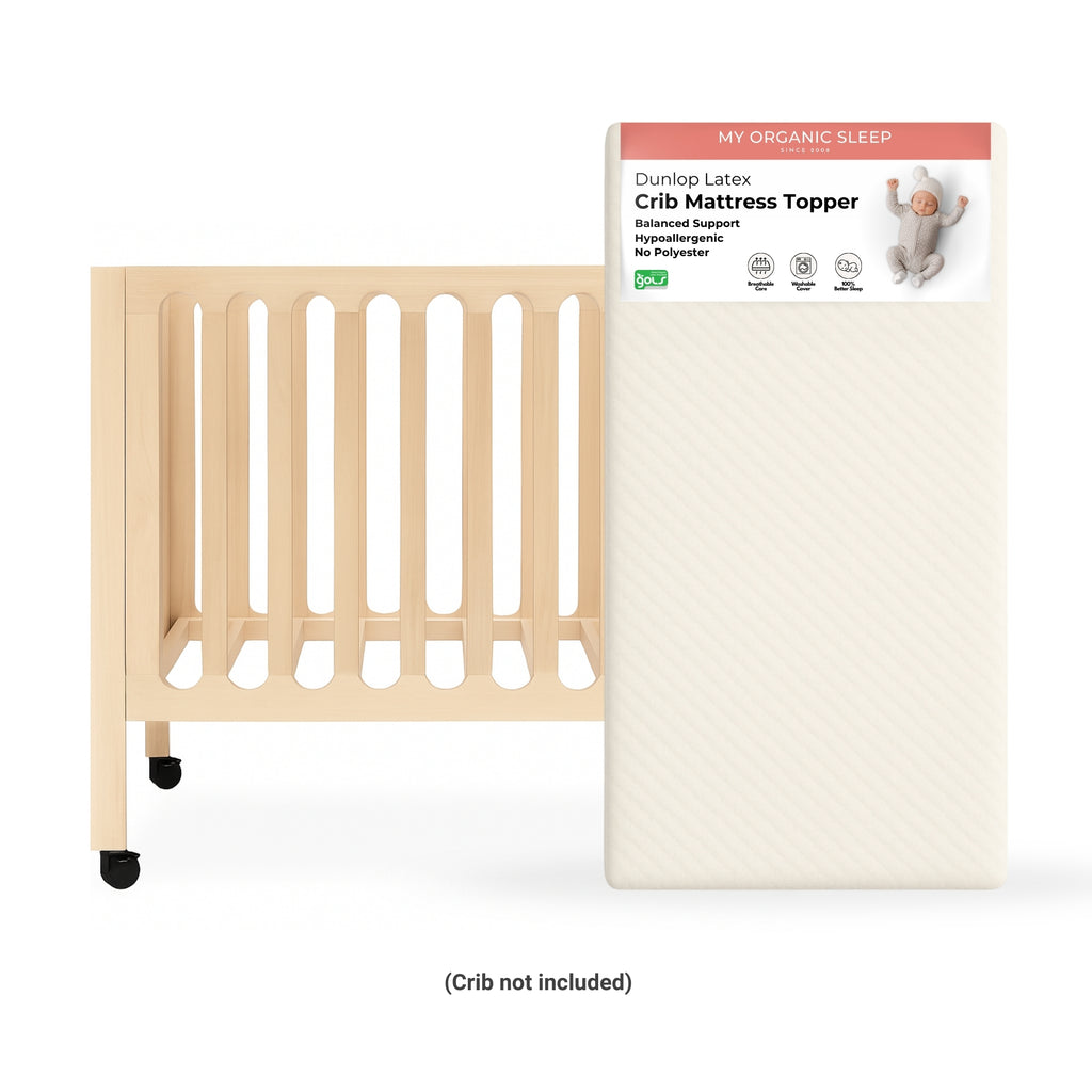 Mini Crib Latex Mattress Topper (38” × 24”) – My Organic Sleep
