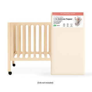 crib mattress topper. 100% gots certifed organic covers with GOLS certified latex standard size 52" x 28" 