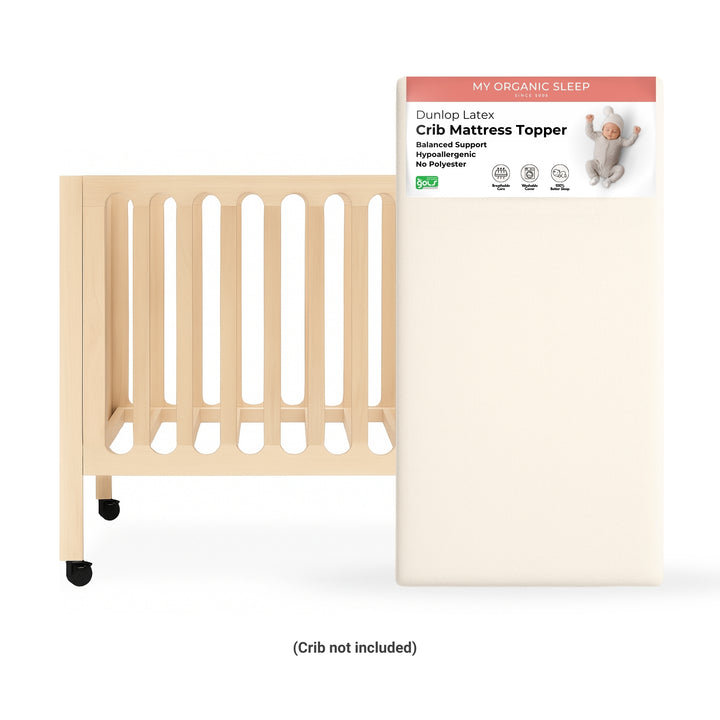 Portable Crib Latex Mattress Topper (36” × 26”)