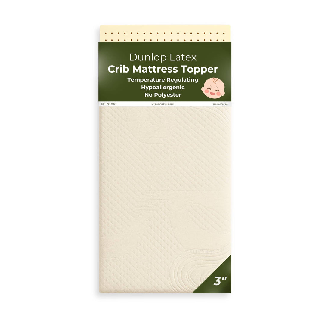 2" Inch and 3" Inch Organic Latex Crib Mattress Topper Pad [GOLS Certified]