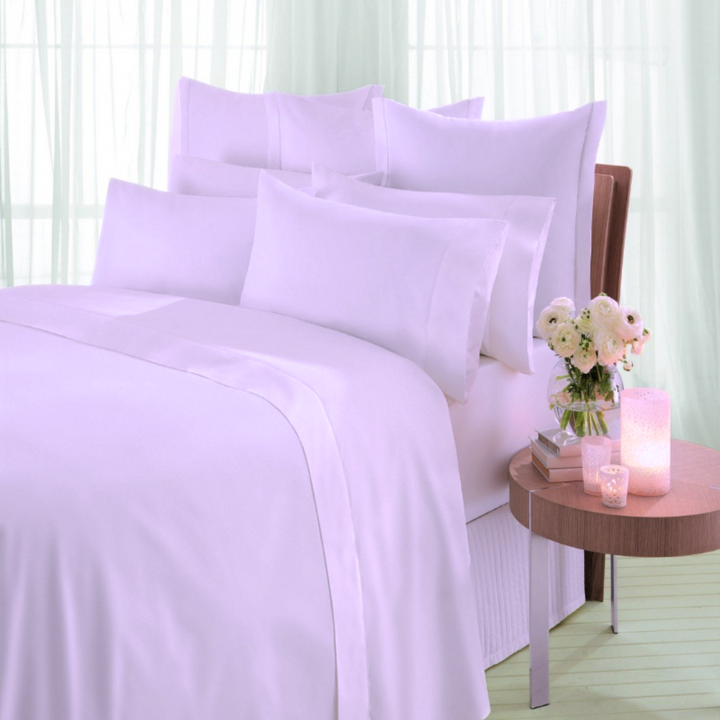 organic cotton purple bed sheets