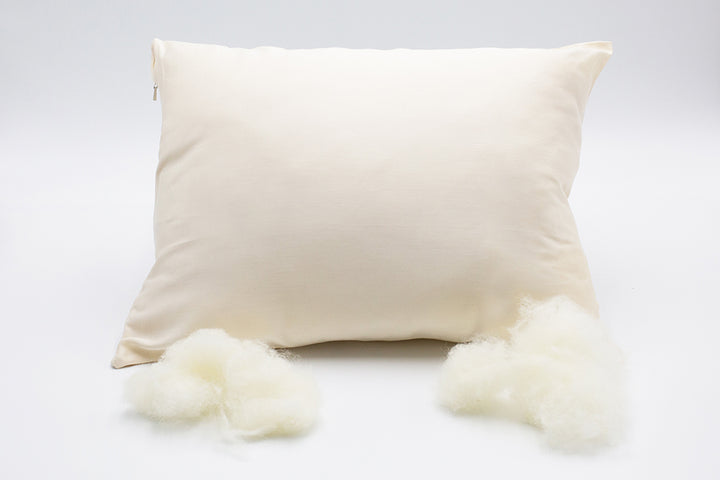 Natural Wool Travel Pillow Made In USA