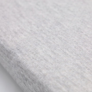 Heather grey organic cotton cover detail, soft and breathable for latex toppers