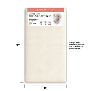 Co-Sleeper (Cradle) Latex Mattress Topper (36” × 18”)