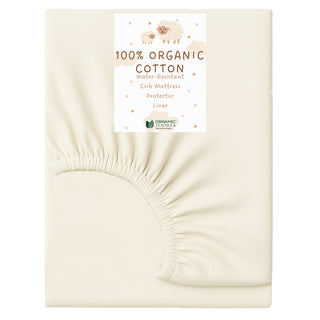 Organic Cotton Crib Mattress Topper Liner Pad – Water-Resistant, GOTS Certified, Toxin-Free Protection for Cribs