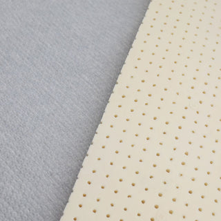 Premium heather grey cotton casing with ventilated latex topper for enhanced airflow