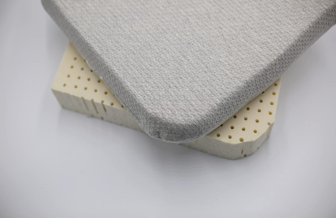 Organic Latex Seat Cushion with Cover, 2 inch & 3 inch [Different options Available] - 3 Medium Natural