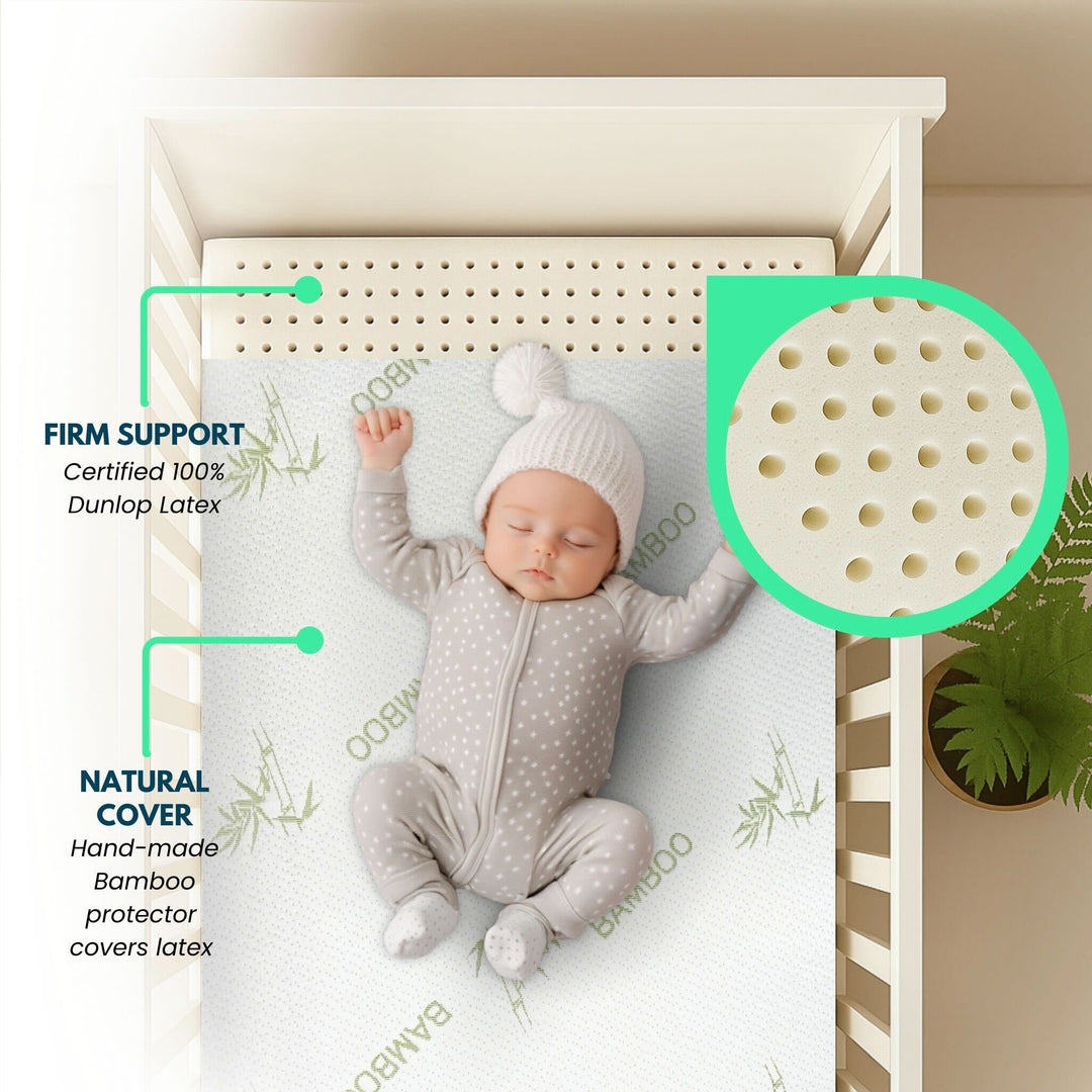 2" Inch and 3" Inch Organic Latex Crib Mattress Topper Pad [GOLS Certified]
