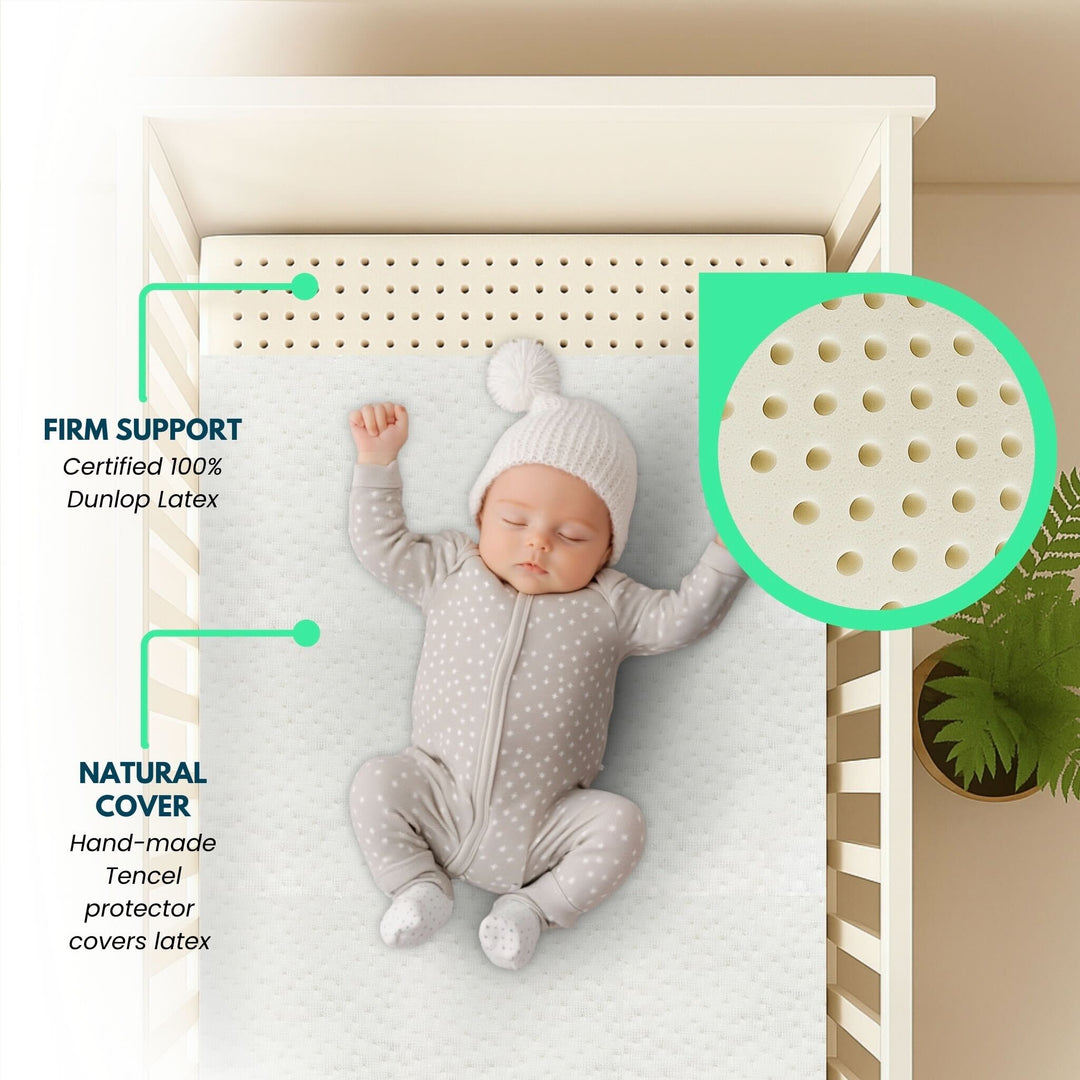 2" Inch and 3" Inch Organic Latex Crib Mattress Topper Pad [GOLS Certified]