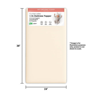 Mini Crib Latex Mattress Topper (38” × 24”)