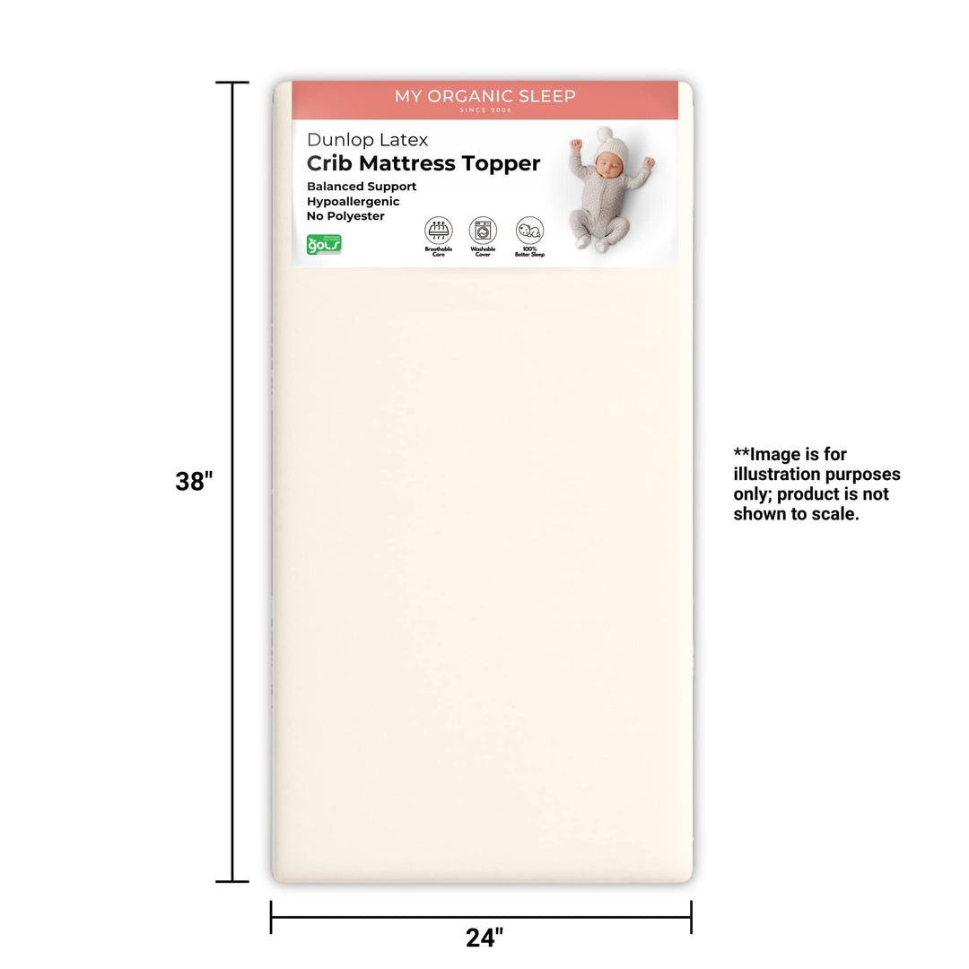 Mini Crib Latex Mattress Topper (38” × 24”)