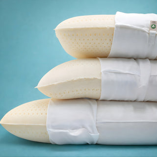Natural Talalay Latex Pillow with Organic Cotton Cover, GOTS Certified, Best Latex pillow for sleeping, neck pain relief, soft medium firm.