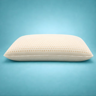 Natural Talalay Latex Pillow with Organic Cotton Cover, GOTS Certified, Best Latex pillow for sleeping, neck pain relief, soft medium firm.