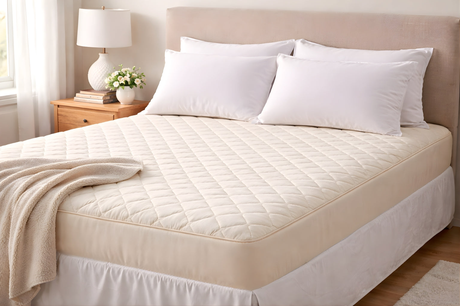 Buy Organic Cotton Mattress Pad - Fitted - My Organic Sleep