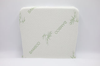 Natural latex seat cushion with removable bamboo cover – hypoallergenic, cooling, and breathable.