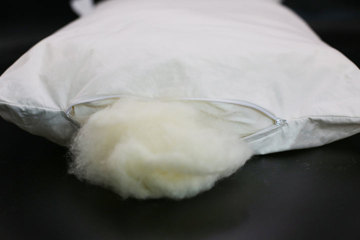 Natural Wool in Organic Cotton Pillow