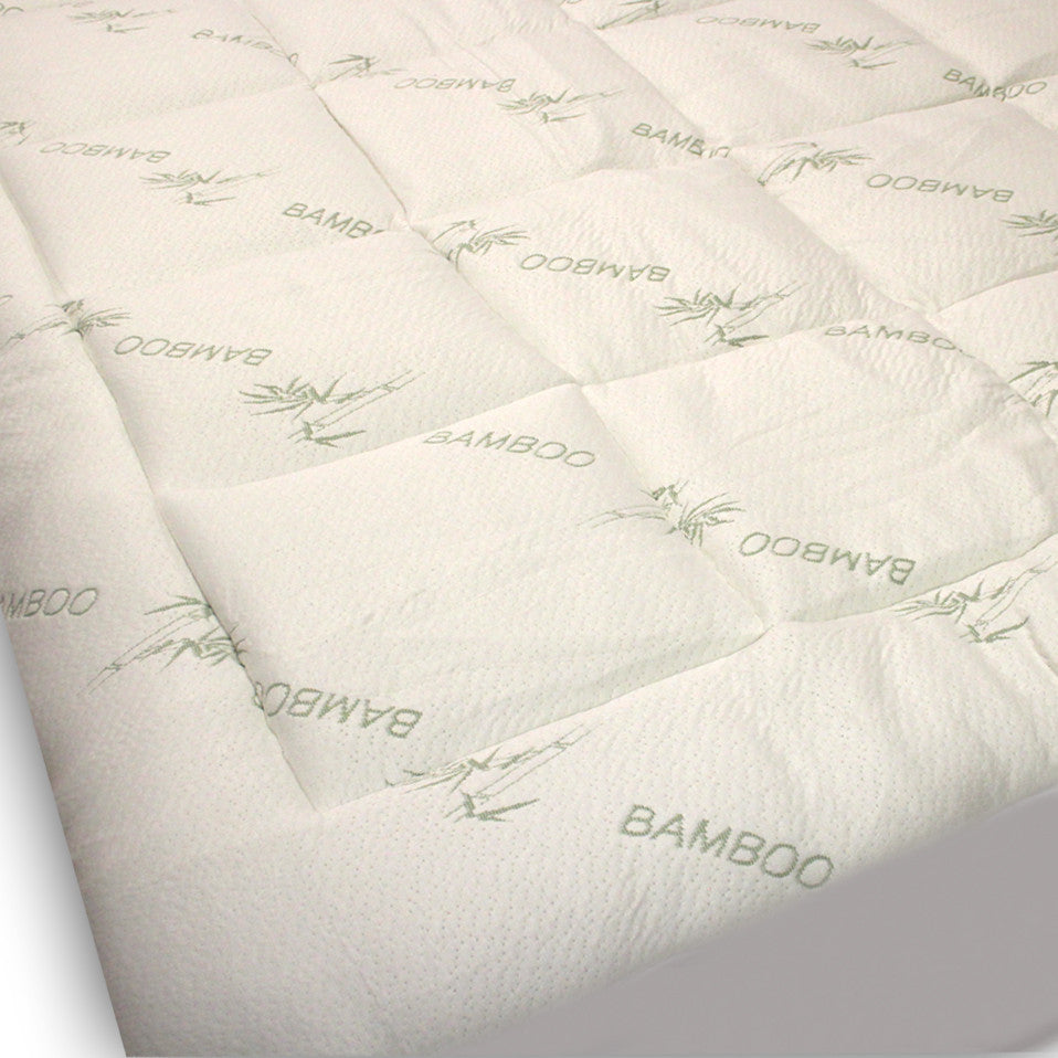 Extra Plush Fitted Bamboo Mattress Pad - Snug Fit Topper - MyOrganicSleep