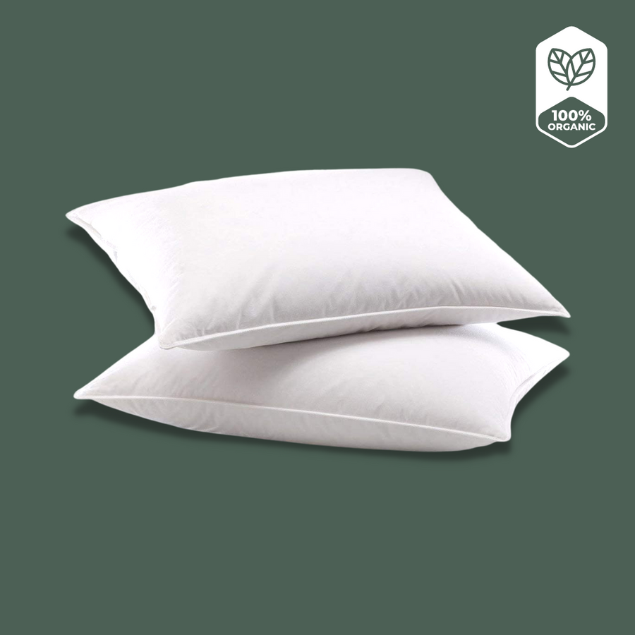 Real Down Pillow Organic Cotton Cover