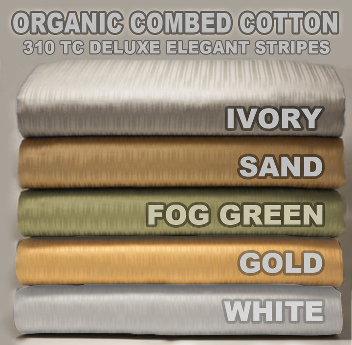 Striped Organic Cotton Sheet Set - MyOrganicSleep