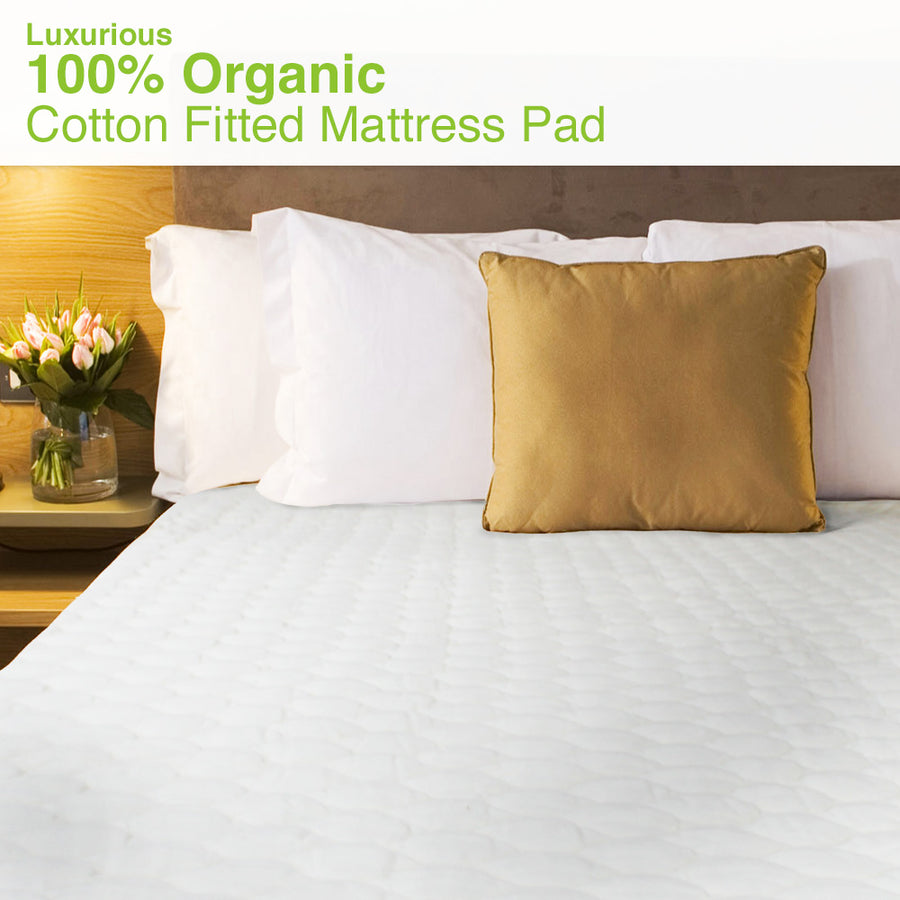 Certified Organic Cotton Mattress Pad - Fitted - MyOrganicSleep