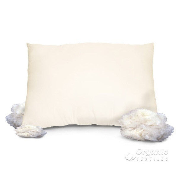 Natural Wool in Organic Cotton Pillow - MyOrganicSleep